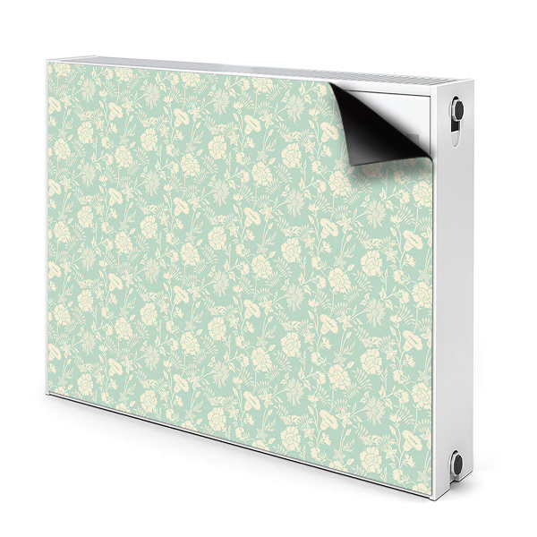 Magnetisk radiatorkåpa vita blommor
