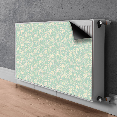 Magnetisk radiatorkåpa vita blommor