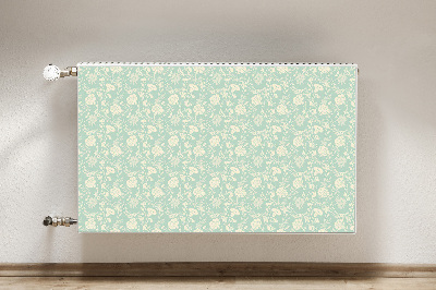 Magnetisk radiatorkåpa vita blommor