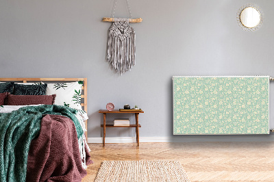 Magnetisk radiatorkåpa vita blommor
