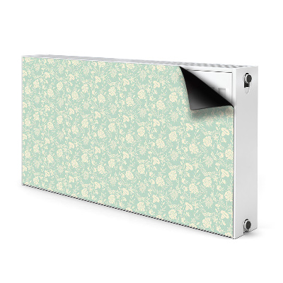 Magnetisk radiatorkåpa vita blommor