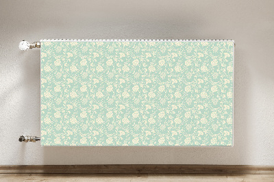 Magnetisk radiatorkåpa vita blommor