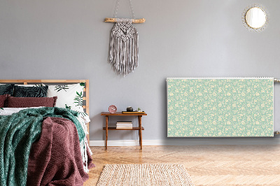 Magnetisk radiatorkåpa vita blommor