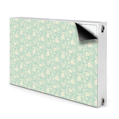 Magnetisk radiatorkåpa vita blommor