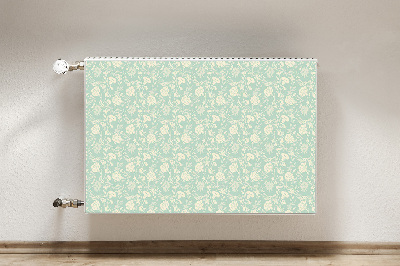 Magnetisk radiatorkåpa vita blommor