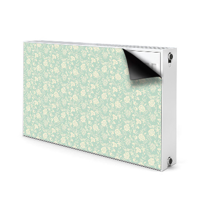 Magnetisk radiatorkåpa vita blommor