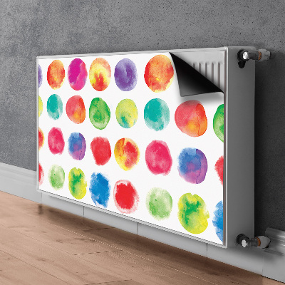 Magnetisk radiatorkåpa Målade prickar