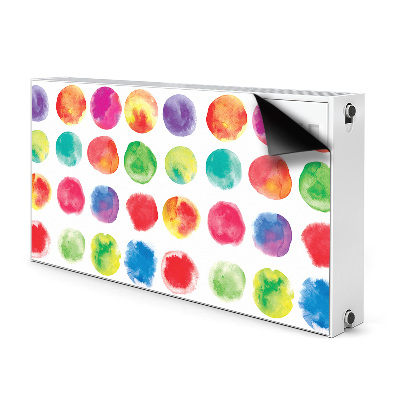 Magnetisk radiatorkåpa Målade prickar