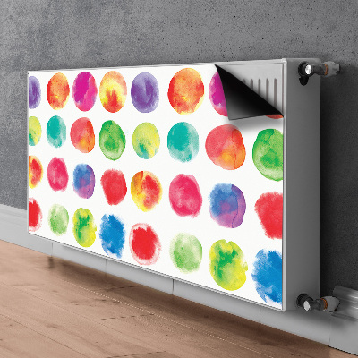 Magnetisk radiatorkåpa Målade prickar