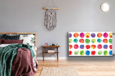 Magnetisk radiatorkåpa Målade prickar
