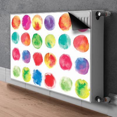 Magnetisk radiatorkåpa Målade prickar