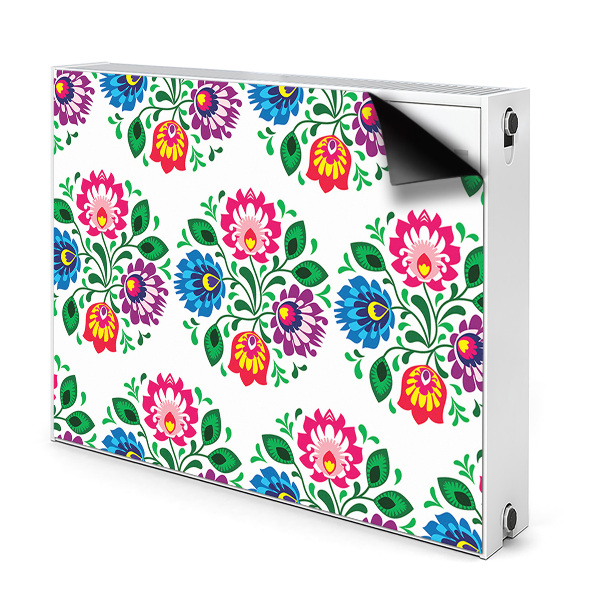 Magnetisk radiatorkåpa Blommor i folklig stil
