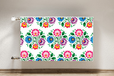Magnetisk radiatorkåpa Blommor i folklig stil