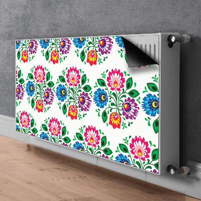 Magnetisk radiatorkåpa Blommor i folklig stil