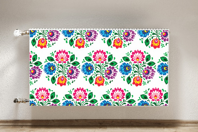 Magnetisk radiatorkåpa Blommor i folklig stil