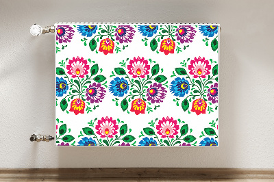 Magnetisk radiatorkåpa Blommor i folklig stil