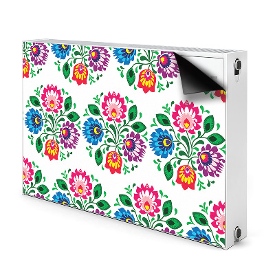 Magnetisk radiatorkåpa Blommor i folklig stil
