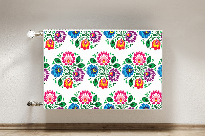 Magnetisk radiatorkåpa Blommor i folklig stil