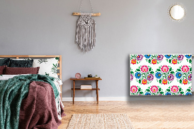 Magnetisk radiatorkåpa Blommor i folklig stil