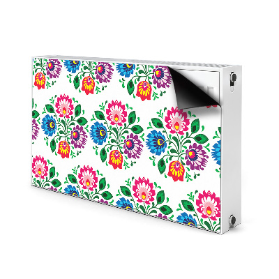 Magnetisk radiatorkåpa Blommor i folklig stil
