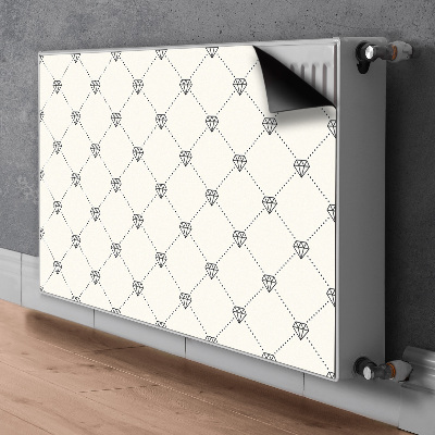 Magnetiskt radiatorskydd rutmönster