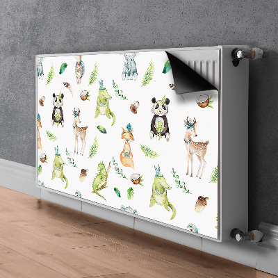 Magnetisk radiatorkåpa Glada djur