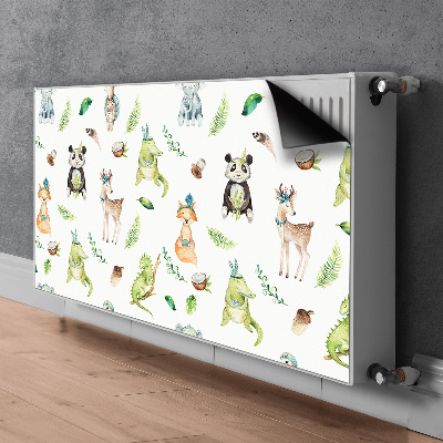 Magnetisk radiatorkåpa Glada djur