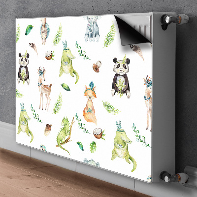 Magnetisk radiatorkåpa Glada djur