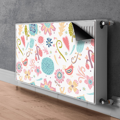 Magnetiskt radiatorskydd Färgglada mönster