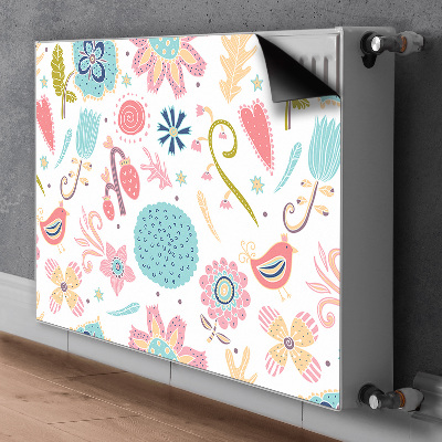 Magnetiskt radiatorskydd Färgglada mönster