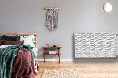 Magnetisk radiatorkåpa Grå 3D-kuber