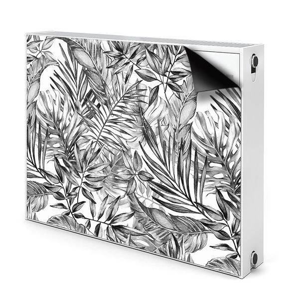 Magnetiskt radiatorskydd Monstera skiss
