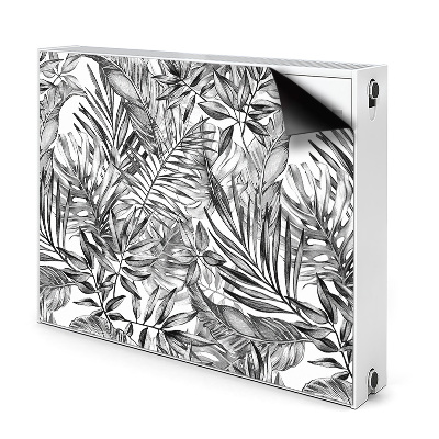 Magnetiskt radiatorskydd Monstera skiss