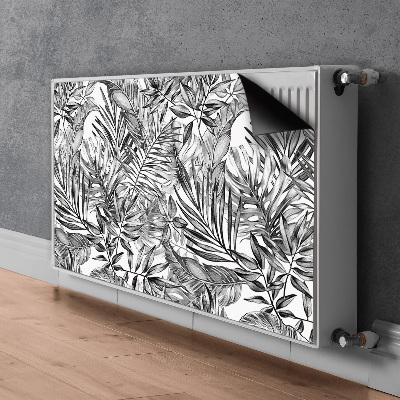 Magnetiskt radiatorskydd Monstera skiss