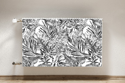 Magnetiskt radiatorskydd Monstera skiss