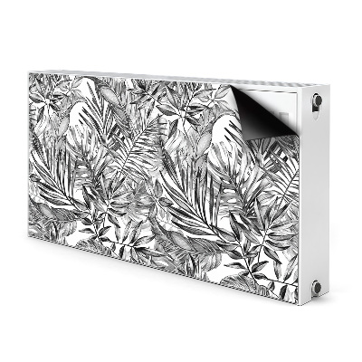 Magnetiskt radiatorskydd Monstera skiss