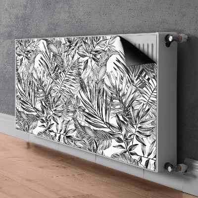 Magnetiskt radiatorskydd Monstera skiss