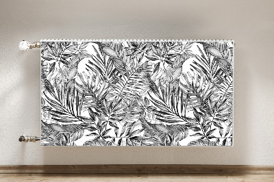 Magnetiskt radiatorskydd Monstera skiss