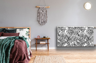 Magnetiskt radiatorskydd Monstera skiss