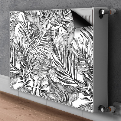 Magnetiskt radiatorskydd Monstera skiss