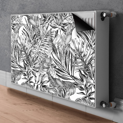 Magnetiskt radiatorskydd Monstera skiss