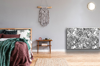 Magnetiskt radiatorskydd Monstera skiss