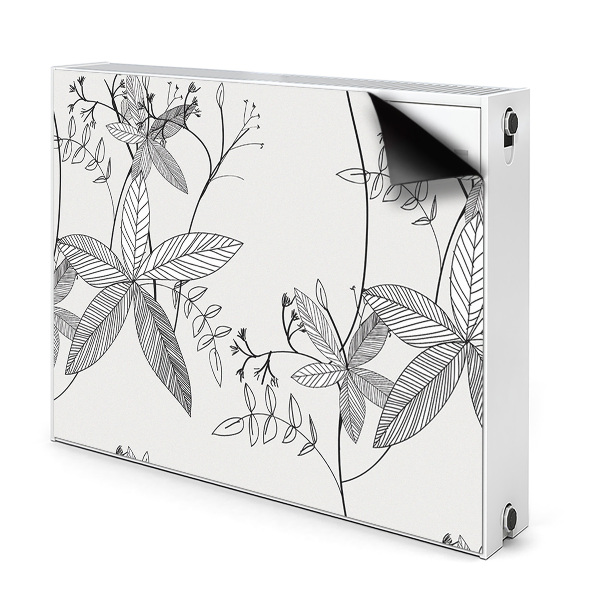 Magnetiskt radiatorskydd Doodle blommor