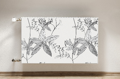 Magnetiskt radiatorskydd Doodle blommor