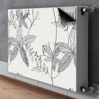 Magnetiskt radiatorskydd Doodle blommor