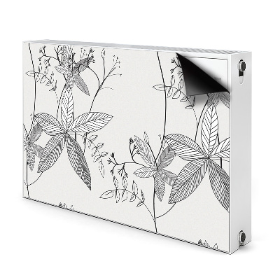 Magnetiskt radiatorskydd Doodle blommor