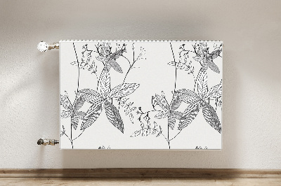 Magnetiskt radiatorskydd Doodle blommor