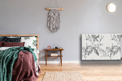 Magnetiskt radiatorskydd Doodle blommor