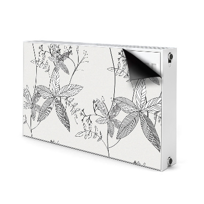 Magnetiskt radiatorskydd Doodle blommor