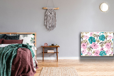 Magnetisk radiatorkåpa Målade flamingor
